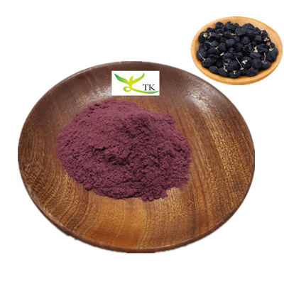 100% natuurlijke Chinese zwarte goji bessen poeder zwarte wolvenbessen vrucht extract 1% ~ 25% anthocyanine